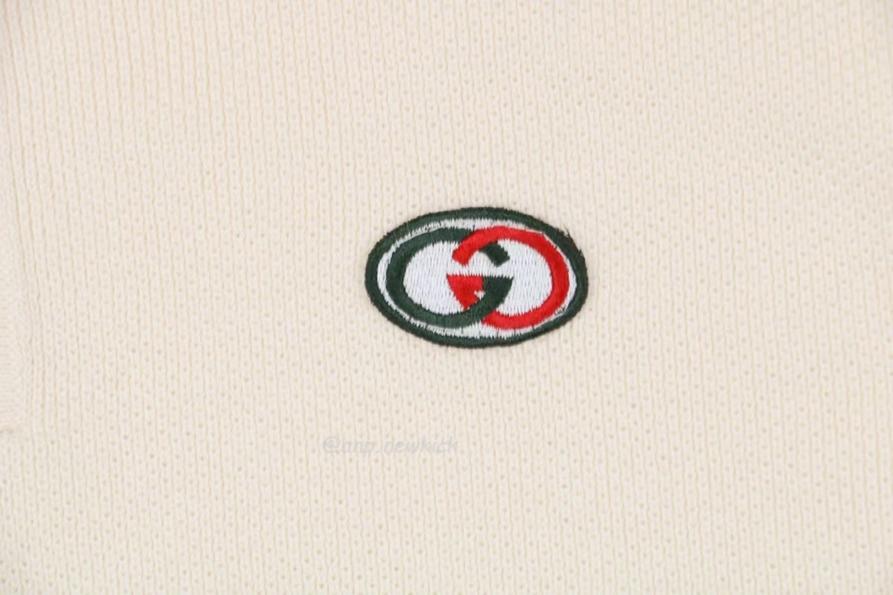 Gucci Logo Appliqued Striped Cotton Polo Shirt (4) - newkick.vip